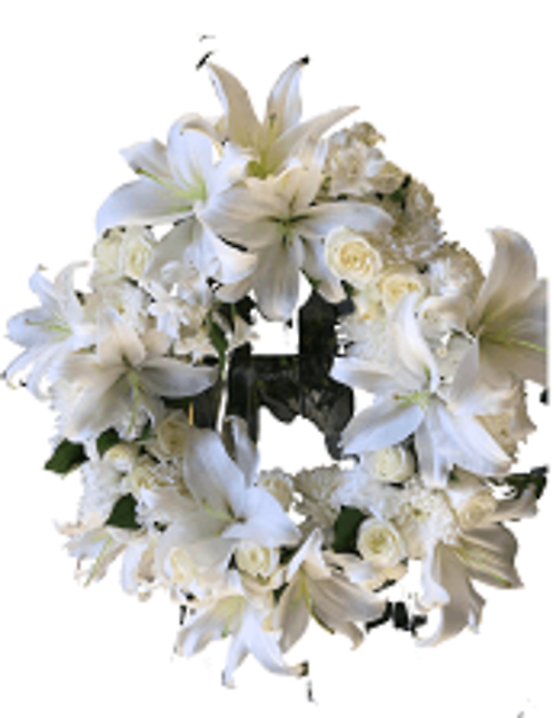 Celebration Of Life -Sympathy Floral Wreaths, Hearts And Crosses